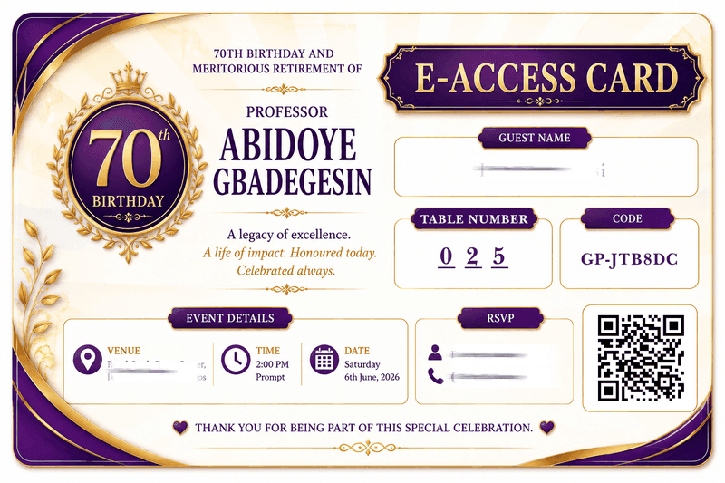 Guest QR code invite card as received